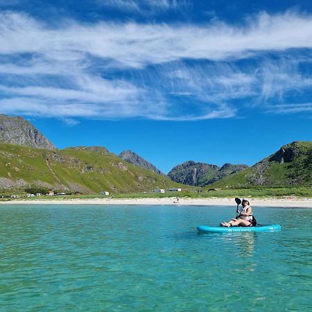 Feriehus Med Flott Havutsikt Ved Hauklandstranden Leknes Exteriér fotografie