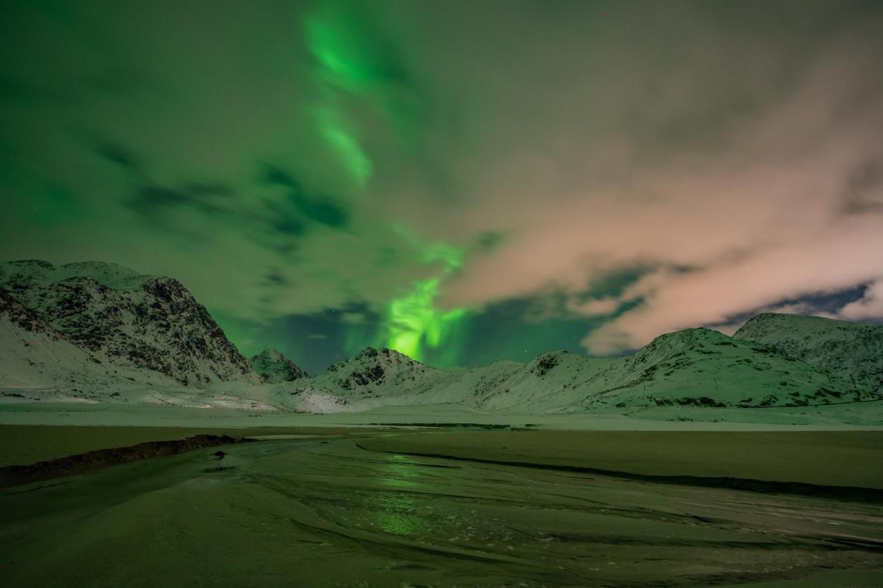 Feriehus Med Flott Havutsikt Ved Hauklandstranden Leknes Exteriér fotografie