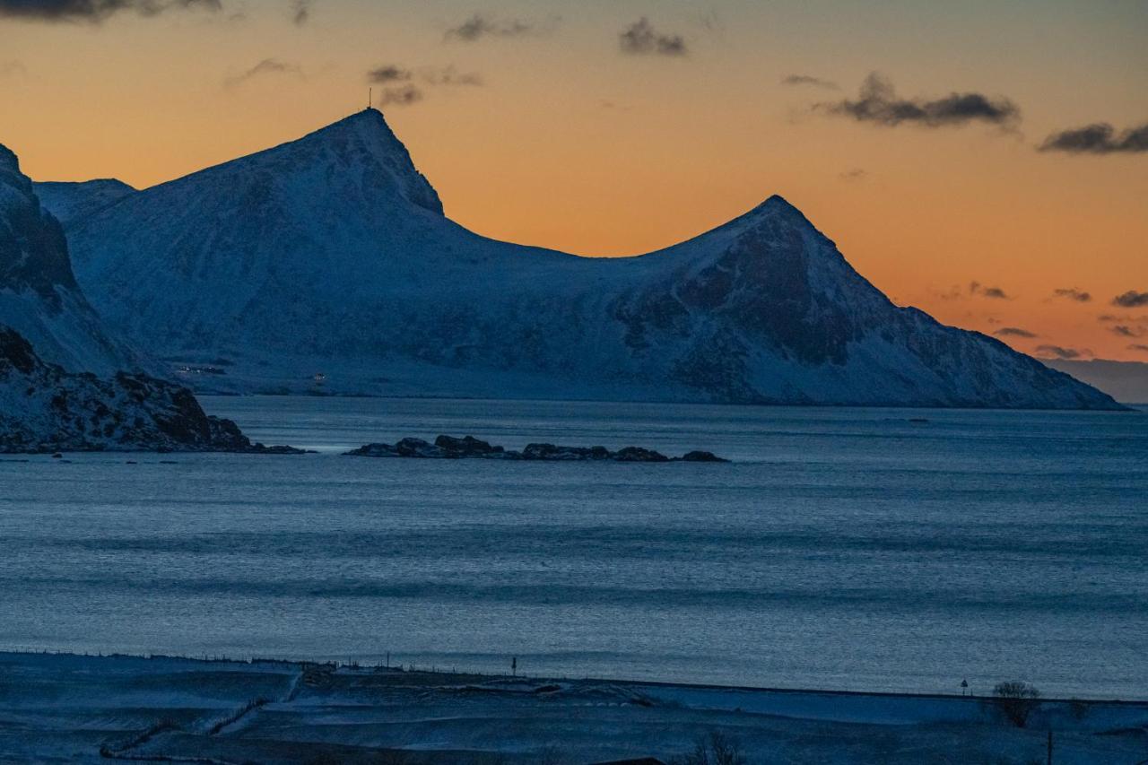 Feriehus Med Flott Havutsikt Ved Hauklandstranden Leknes Exteriér fotografie
