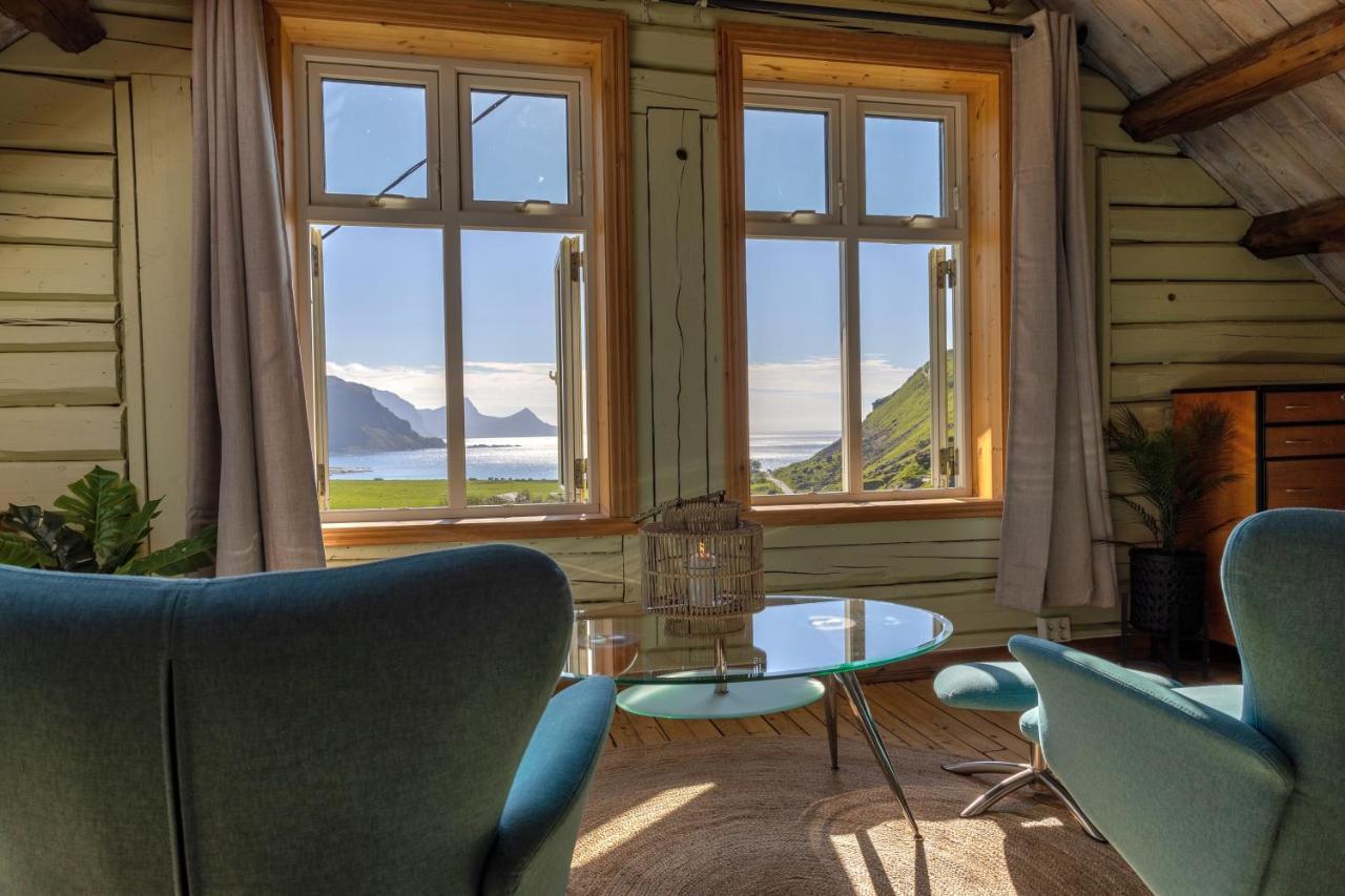 Feriehus Med Flott Havutsikt Ved Hauklandstranden Leknes Exteriér fotografie