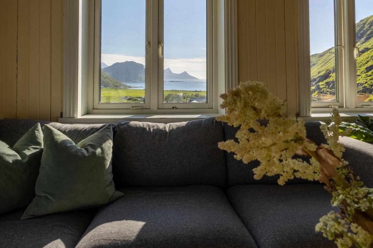Feriehus Med Flott Havutsikt Ved Hauklandstranden Leknes Exteriér fotografie