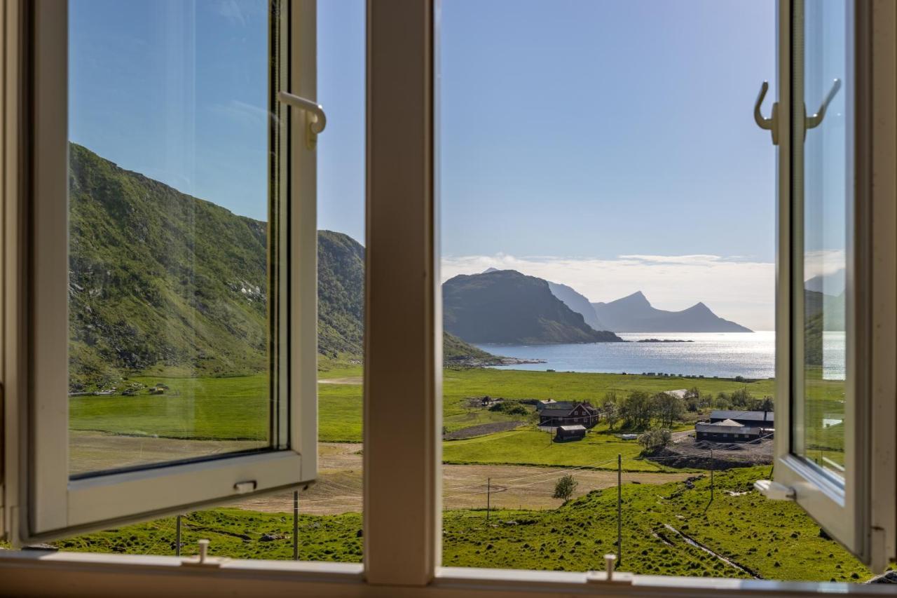 Feriehus Med Flott Havutsikt Ved Hauklandstranden Leknes Exteriér fotografie