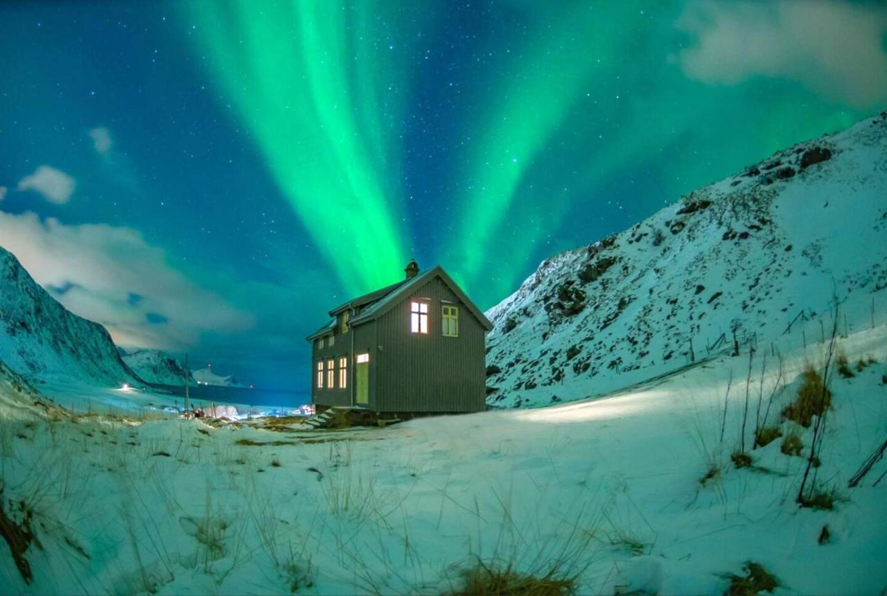 Feriehus Med Flott Havutsikt Ved Hauklandstranden Leknes Exteriér fotografie
