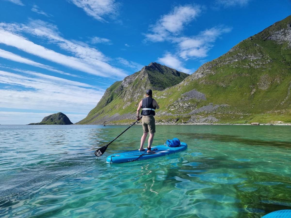 Feriehus Med Flott Havutsikt Ved Hauklandstranden Leknes Exteriér fotografie