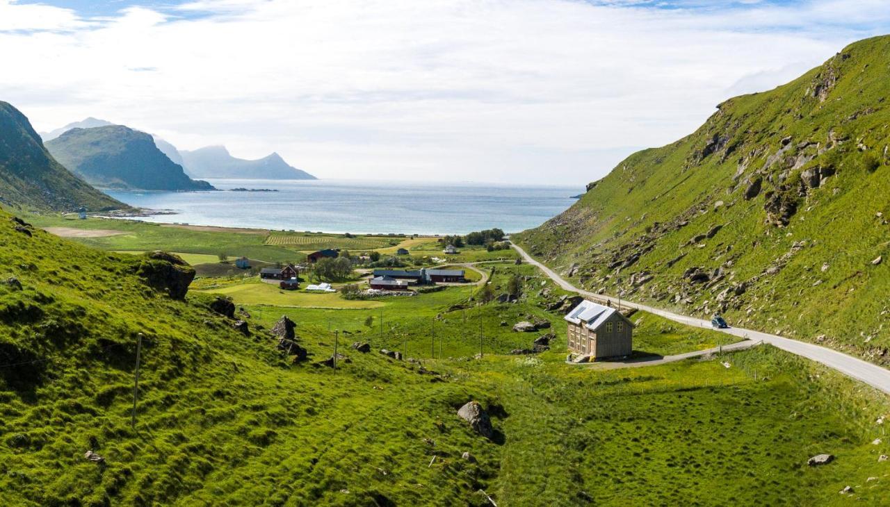 Feriehus Med Flott Havutsikt Ved Hauklandstranden Leknes Exteriér fotografie